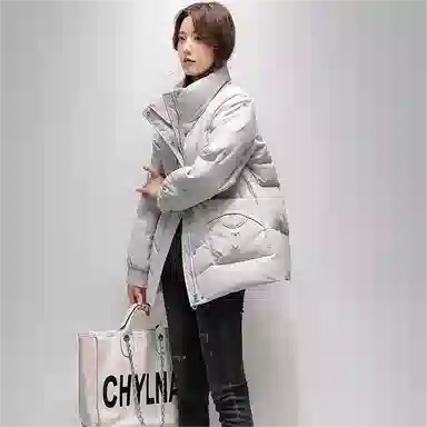 鸭鸭 时尚休闲百搭鸭绒厚款立领短款羽绒服 女款