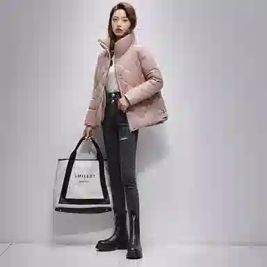 鸭鸭 经典韩版立领洋气百搭舒适羽绒服 女款
