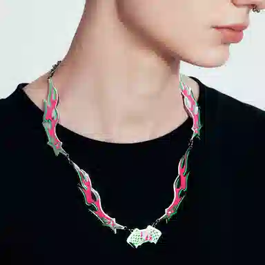 PLASTIC BRAIN Flame Necklace