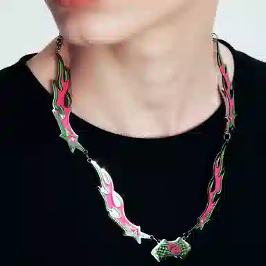 PLASTIC BRAIN Flame Necklace