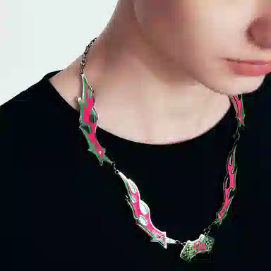 PLASTIC BRAIN Flame Necklace