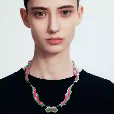 PLASTIC BRAIN Flame Necklace