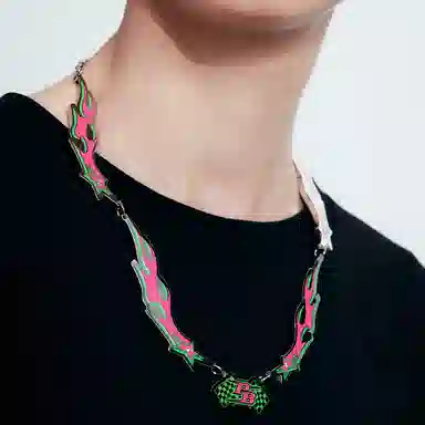 PLASTIC BRAIN Flame Necklace