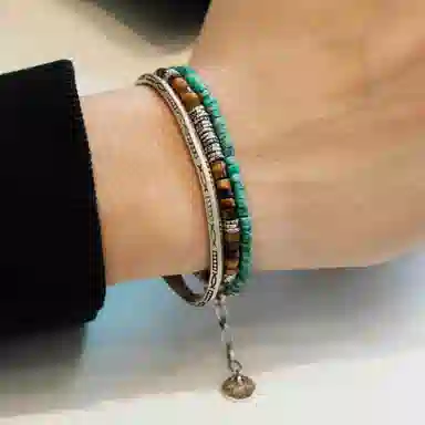 RONIN MADE Amara Green Beaded Bracelet