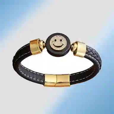 戴时光 笑口常开转运珠满天星笑脸 锆石 手环 男女同款情侣款