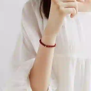 戴时光 时来运转本命年转运珠 再造辰砂朱砂 手串 女款