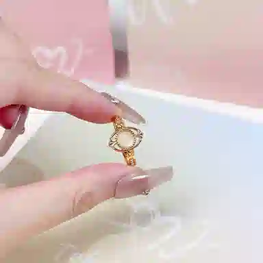 【DSG设计师原创】戴来好运玉碎星河  戴时光 银锆石小众风轻奢高级温柔气质优雅代写贺卡配证书精美礼盒 天然 玉髓 戒指 男女同款情侣款