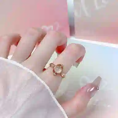 【DSG设计师原创】戴来好运玉碎星河  戴时光 银锆石小众风轻奢高级温柔气质优雅代写贺卡配证书精美礼盒 天然 玉髓 戒指 男女同款情侣款