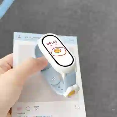 创意达 小米适用 手表表带 硅胶材质 卡通可爱撞色荷包蛋硅胶表带男女通用