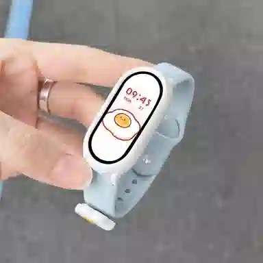 创意达 小米适用 手表表带 硅胶材质 卡通可爱撞色荷包蛋硅胶表带男女通用