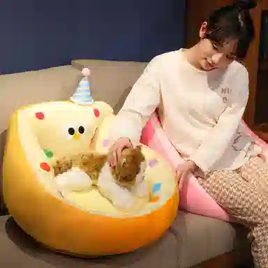 麦萌兔 卡通飘窗懒人小沙发 可睡可躺榻榻米 治愈 玩偶周边