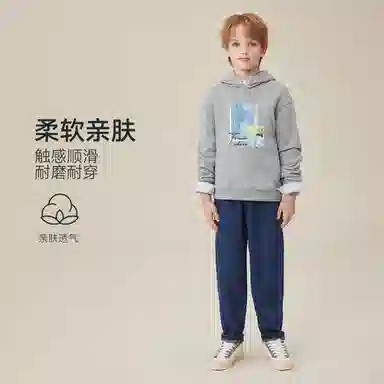 英氏 连帽运动上衣舒适吸湿排汗长袖卫衣青少年