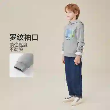 英氏 连帽运动上衣舒适吸湿排汗长袖卫衣青少年