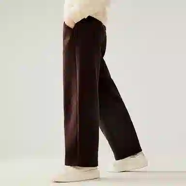 【5A抑菌】英氏 学院风纯色基础款宽松阔腿香蕉裤型卫裤中大童网眼透气针织运动裤 夏季 儿童款