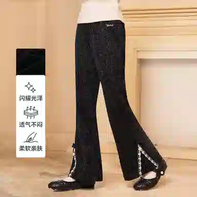 青少年 英氏针织运动裤 舒适亲肤复古洋气雪尼尔微喇
