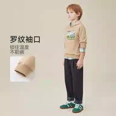 英氏 连帽运动上衣舒适吸湿排汗长袖卫衣青少年