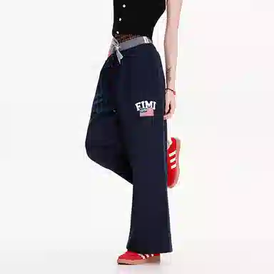 POWXV Retro Layered Waist Tie Sweatpants