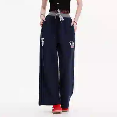 POWXV Retro Layered Waist Tie Sweatpants