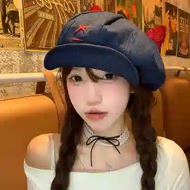 OXO OVERLOAD Rabbit Ear Washed Denim Beret