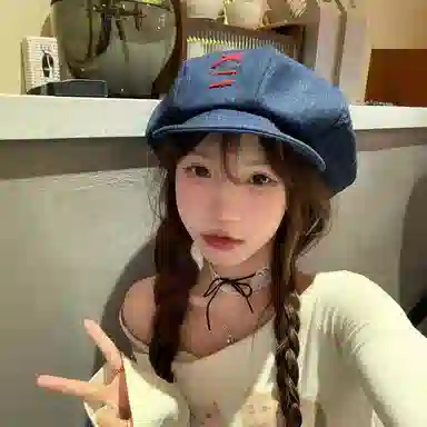 OXO OVERLOAD Rabbit Ear Washed Denim Beret