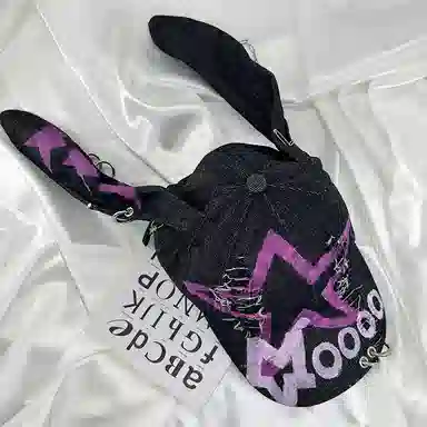 OXO OVERLOAD Rabbit Ear Washed Denim Baseball Cap