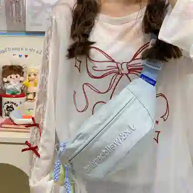 捷朗仕 简约休闲防泼水百搭 涤纶（聚酯纤维） 胸包 常规 男女同款情侣款 米白色/黑色/紫色/黄色/蓝色/粉色