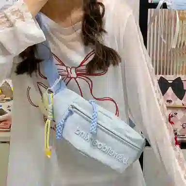 捷朗仕 简约休闲防泼水百搭 涤纶（聚酯纤维） 胸包 常规 男女同款情侣款 米白色/黑色/紫色/黄色/蓝色/粉色