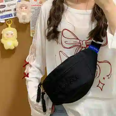 捷朗仕 简约休闲防泼水百搭 涤纶（聚酯纤维） 胸包 常规 男女同款情侣款 米白色/黑色/紫色/黄色/蓝色/粉色