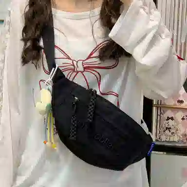 捷朗仕 简约休闲防泼水百搭 涤纶（聚酯纤维） 胸包 常规 男女同款情侣款 米白色/黑色/紫色/黄色/蓝色/粉色