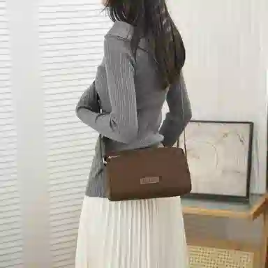 捷朗仕 纯色休闲简约日常通勤时尚百搭 尼龙布 单肩斜挎包 男女同款情侣款 多色