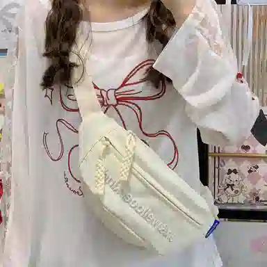 捷朗仕 简约休闲防泼水百搭 涤纶（聚酯纤维） 胸包 常规 男女同款情侣款 米白色/黑色/紫色/黄色/蓝色/粉色