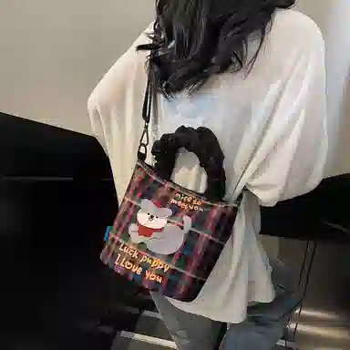 捷朗仕 休闲百搭卡通狗狗 布 手提包 女款 多色