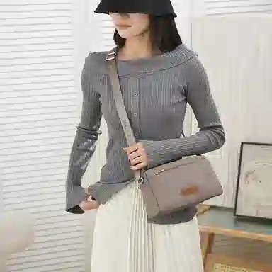 捷朗仕 纯色休闲简约日常通勤时尚百搭 尼龙布 单肩斜挎包 男女同款情侣款 多色