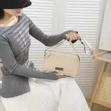 捷朗仕 纯色休闲简约日常通勤时尚百搭 尼龙布 单肩斜挎包 男女同款情侣款 多色