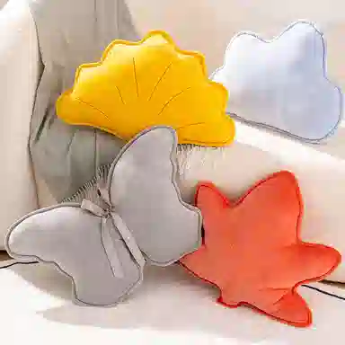 卡威 卡通树叶抱枕 可爱银杏叶枕头 玩偶 毛绒公仔