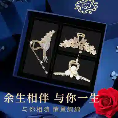 建禄 如遇春风麦穗花朵抓夹发饰鲨鱼日常轻奢通勤简约百搭精致高级感优雅气质 合金 发夹 女款