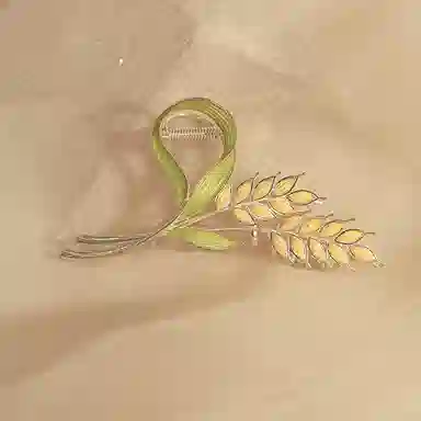 建禄 高级感麦穗简约小清新小众设计优雅气质通勤百搭 合金 发夹 女款