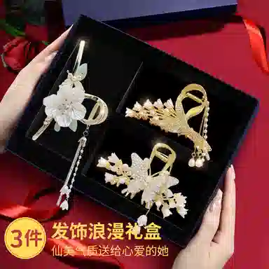 建禄 轻奢蝴蝶麦穗花朵抓夹发饰鲨鱼日常轻奢通勤简约百搭精致高级感优雅气质#好运 合金 发夹 女款