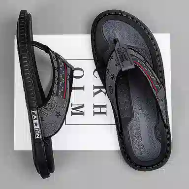 潮泽 舒适外穿 防磨防滑人字拖鞋 男款