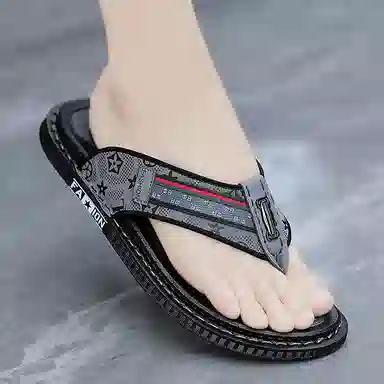 潮泽 舒适外穿 防磨防滑人字拖鞋 男款