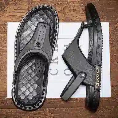 潮泽 通勤百搭 防磨人字拖鞋 男款