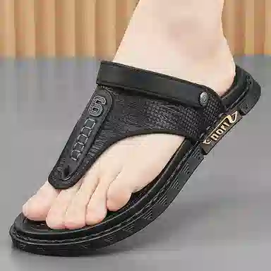 潮泽 通勤百搭 防磨人字拖鞋 男款