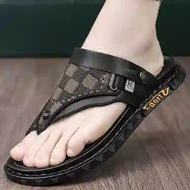 潮泽 休闲百搭 防磨防滑人字拖鞋 男款