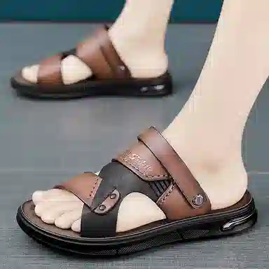 潮泽 超纤皮 舒适外穿 沙滩凉鞋 男女同款