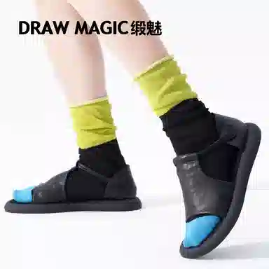 缎魅 撞色堆堆袜长筒袜 女款