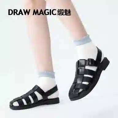 缎魅 撞色花边泡泡口中短袜 女款