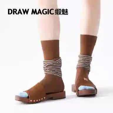 缎魅 假两件设计堆堆袜中筒袜 女款