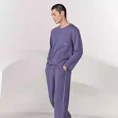 有棵树 圆领睡衣 春秋季情侣可外穿家睡衣家居套装 男女款