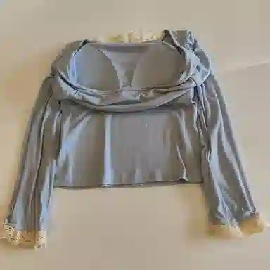 莫代尔 气质时尚百搭个性休闲简洁长袖长裤自带胸垫防凸点家居服可外穿女士睡衣套装 女款