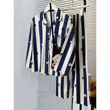 莫代尔 春秋季轻盈透气百搭舒适柔软亲肤细腻休闲简约长袖长裤家居服可外穿睡衣套装 女款